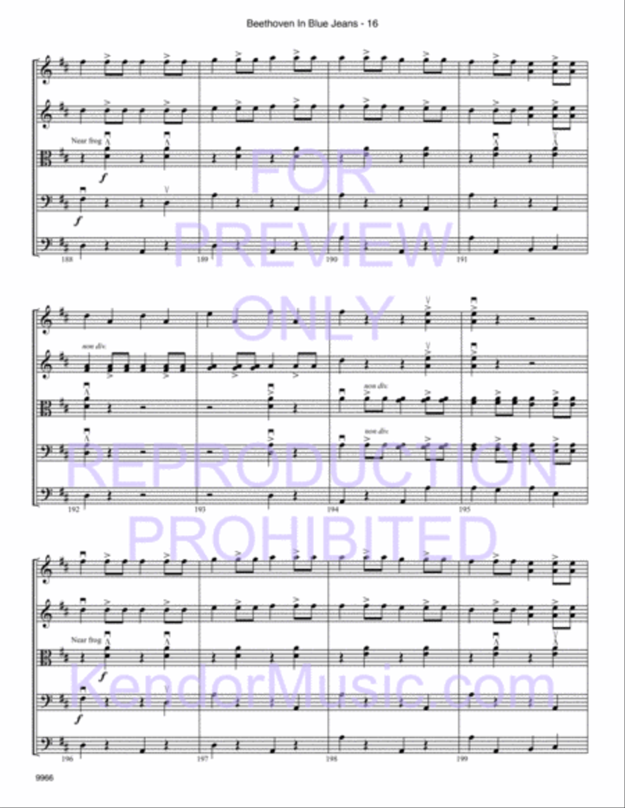 Beethoven In Blue Jeans String Orchestra scores gallery preview page 18