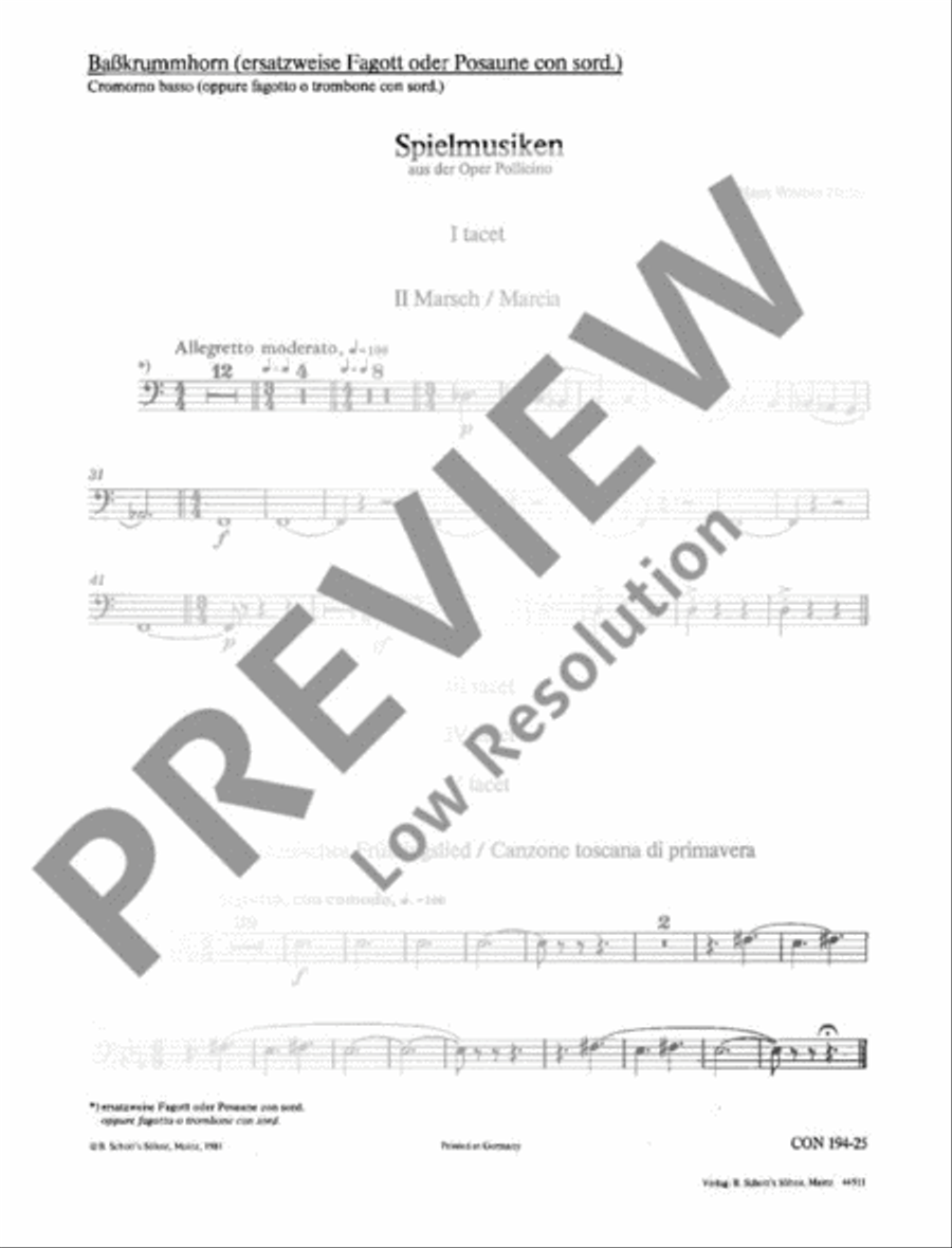 Pollicino Spielmusiken Part scores gallery preview page 2