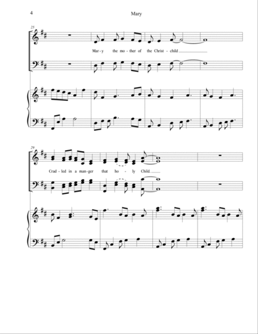 Mary, Sweet Mary 4-Part scores gallery preview page 4