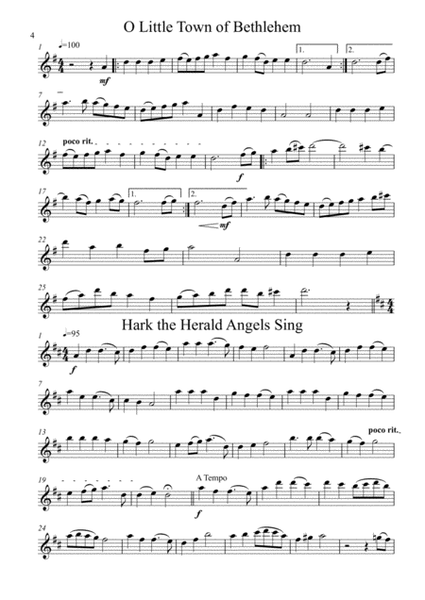 10 Christmas Carols for 2 Violins+Cello with piano accompaniment image number null