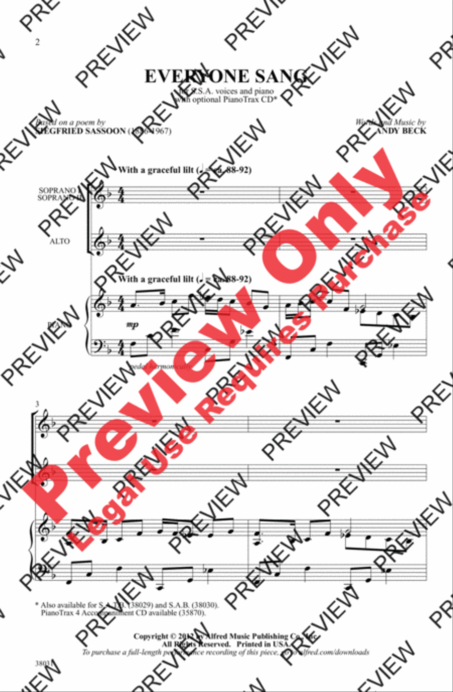 Everyone Sang Everyone Sang Women's Choir scores gallery preview page 2