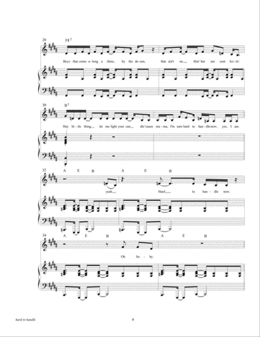 Hard To Handle Voice scores gallery preview page 6