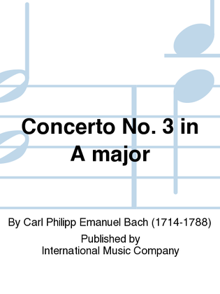 Book cover for Concerto No. 3 In A Major