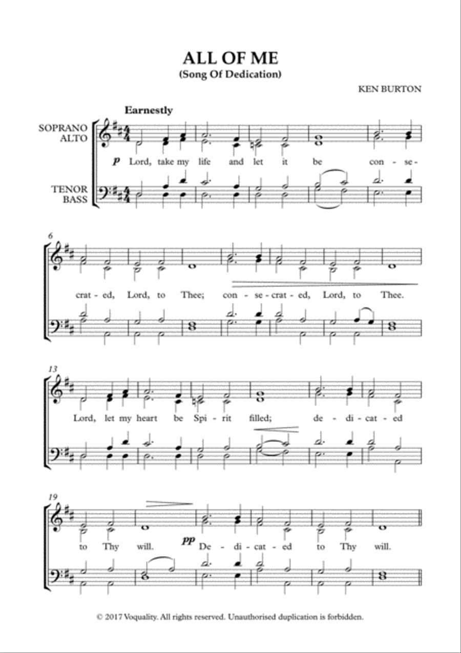All Of Me All Of Me 4-Part scores gallery preview page 3