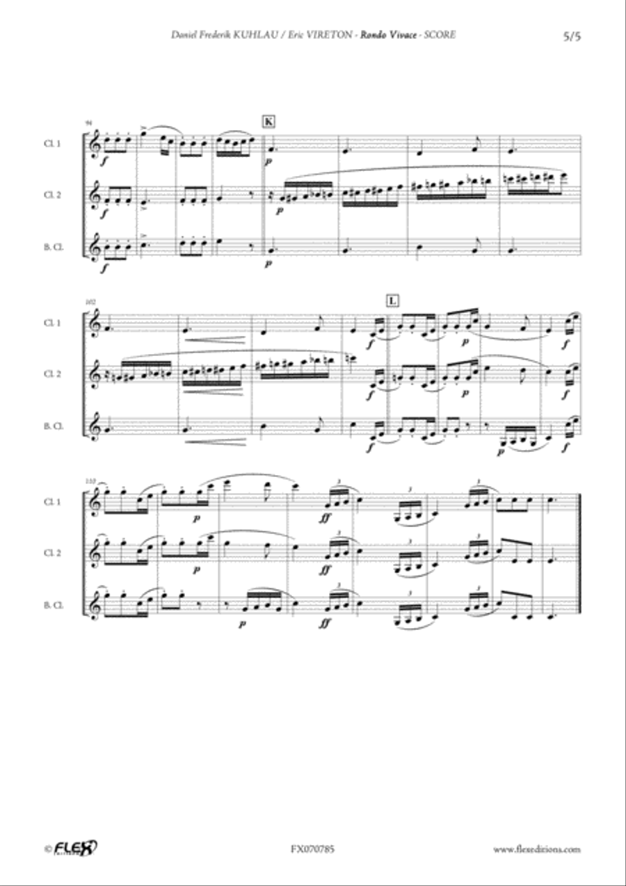 Rondo Vivace Rondo Vivace Clarinet Trio scores gallery preview page 5