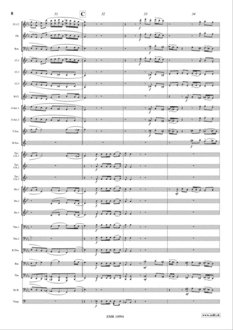 Funeral Music Of Queen Mary Concert Band scores gallery preview page 9