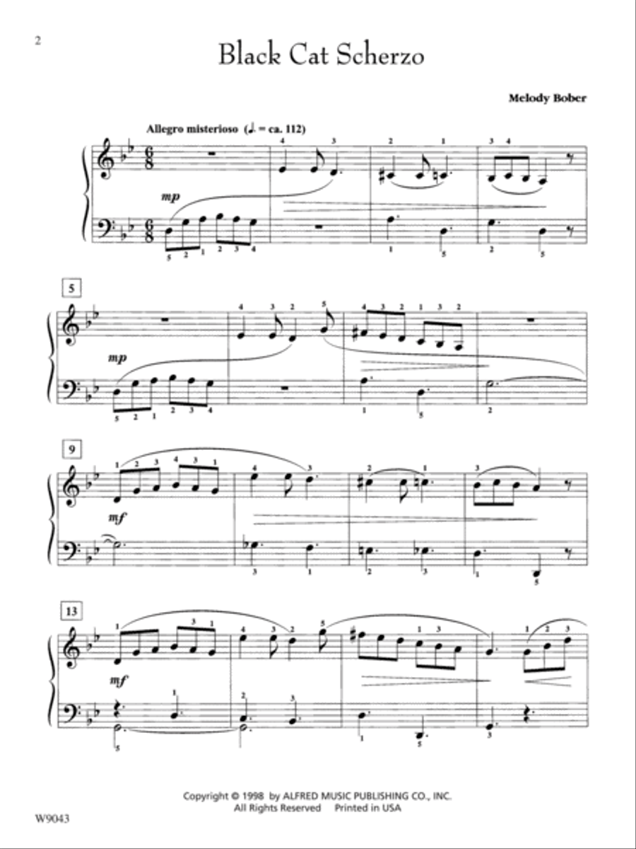 Black Cat Scherzo Piano Solo scores gallery preview page 2