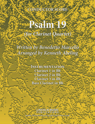 Psalm 19 - Benedetto Marcello (for Clarinet Quartet)