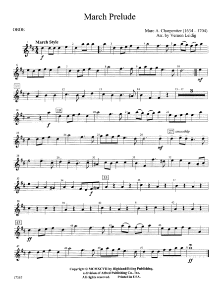 March Prelude: Oboe