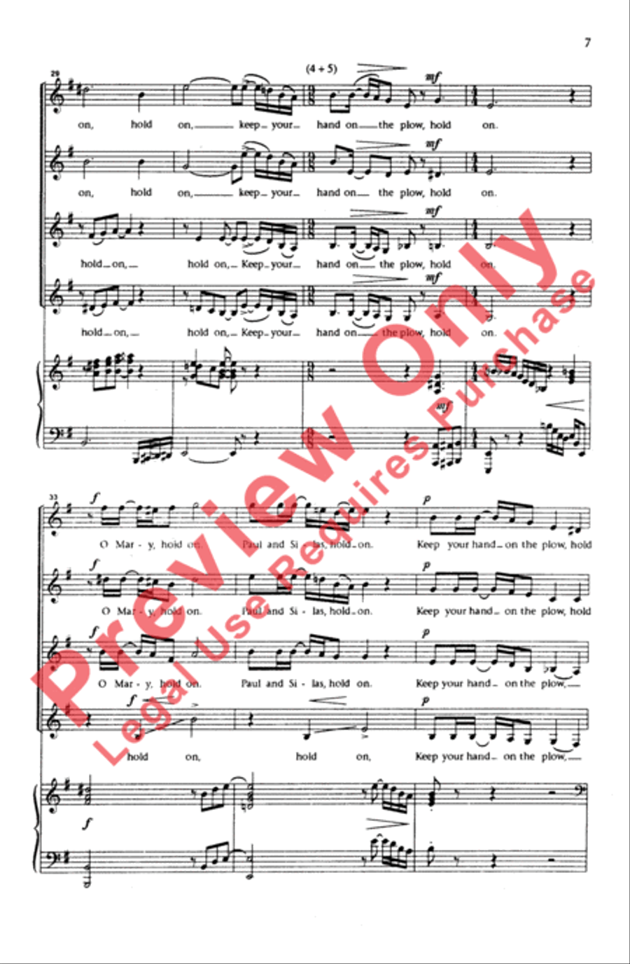 Hold On Women's Choir scores gallery preview page 6