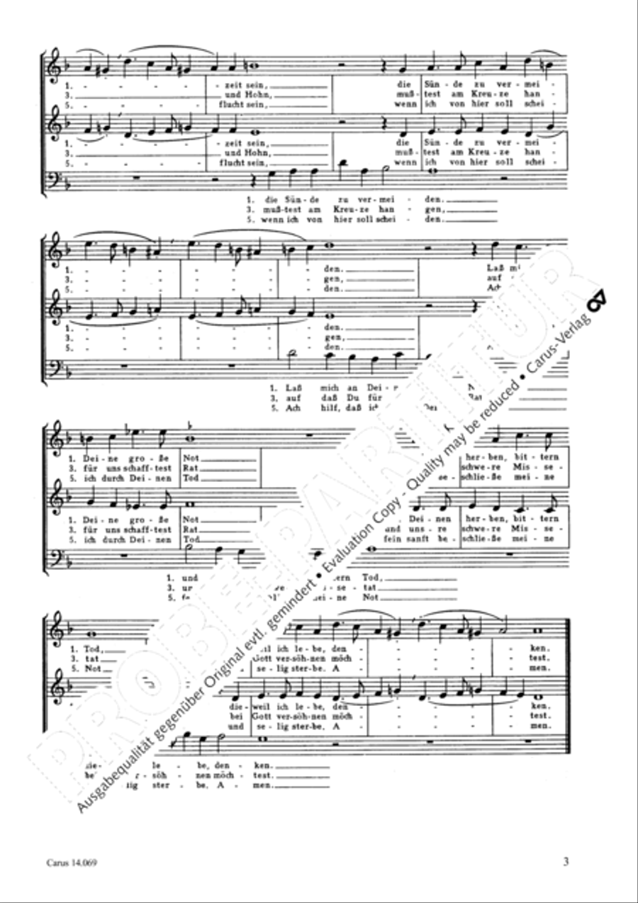 Herr Jesu, deine Angst und Pein 3-Part scores gallery preview page 2