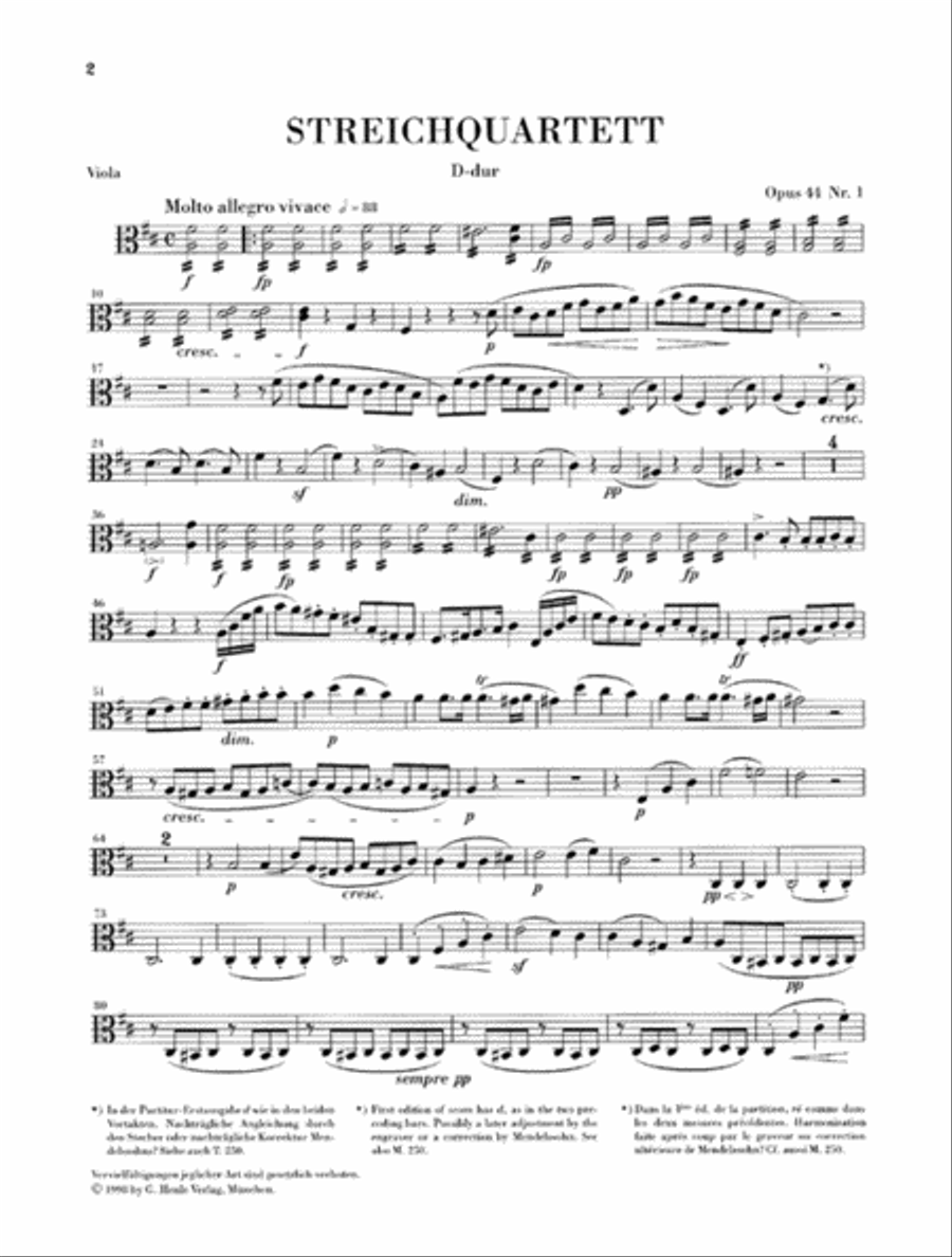 String Quartets Op. 44, No. 1-3 String Quartet scores gallery preview page 5