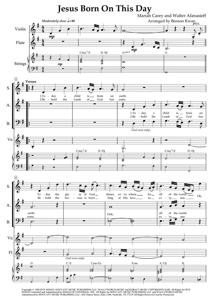 Jesus Born On This Day Jesus Born On This Day 3-Part scores gallery preview page 1