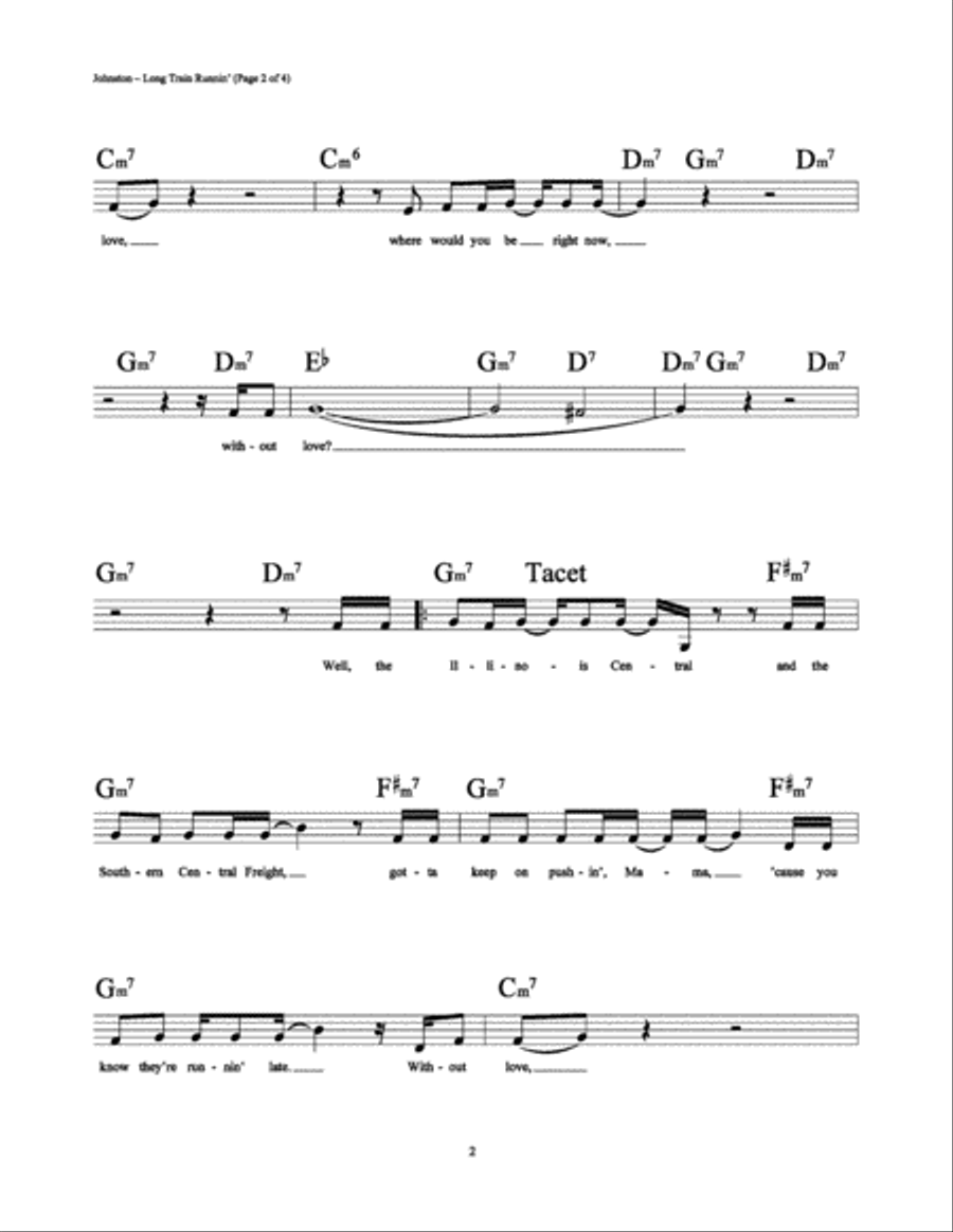 Long Train Runnin' School and Community scores gallery preview page 3