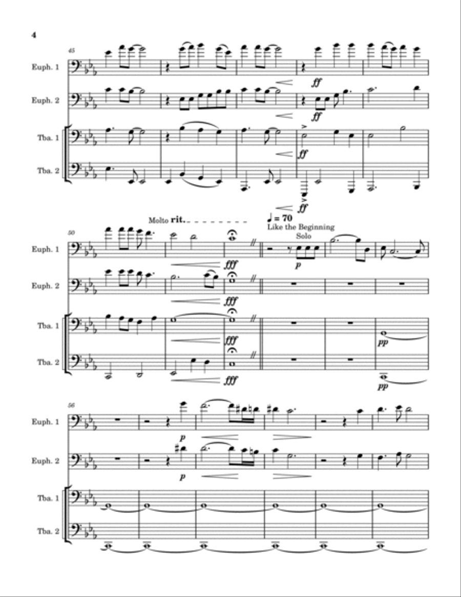 The Sound Of Silence The Sound Of Silence Brass Quartet scores gallery preview page 4
