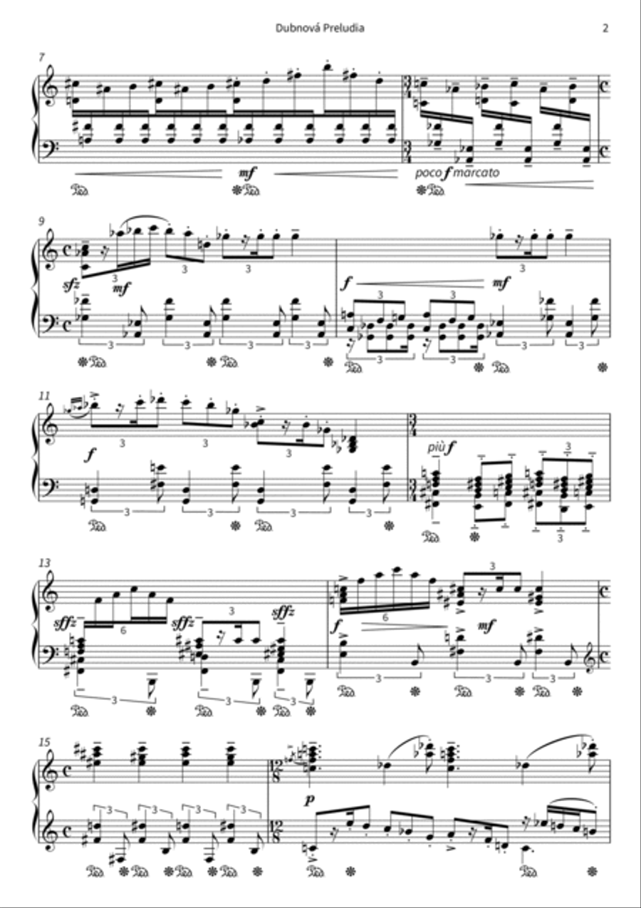Dubnova Preludia Piano scores gallery preview page 4