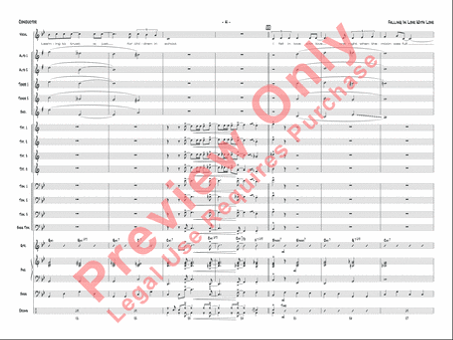 Falling in Love with Love Jazz Ensemble scores gallery preview page 7