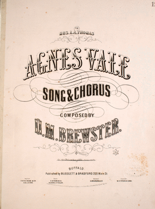 Agnes Vale. Song & Chorus