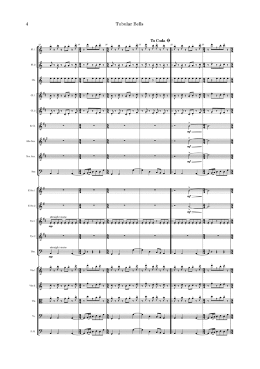 Tubular Bells Full Orchestra scores gallery preview page 4