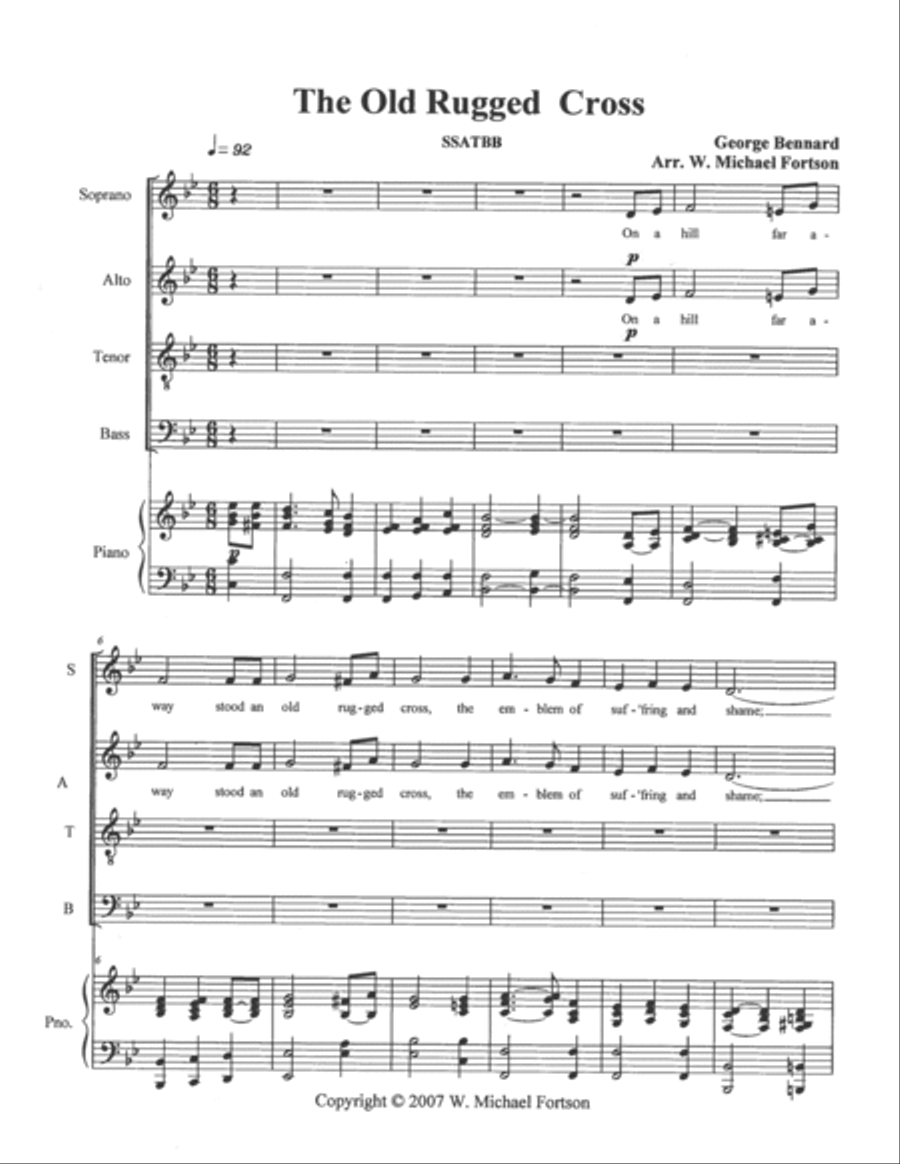 The Old Rugged Cross Small Ensemble scores gallery preview page 1