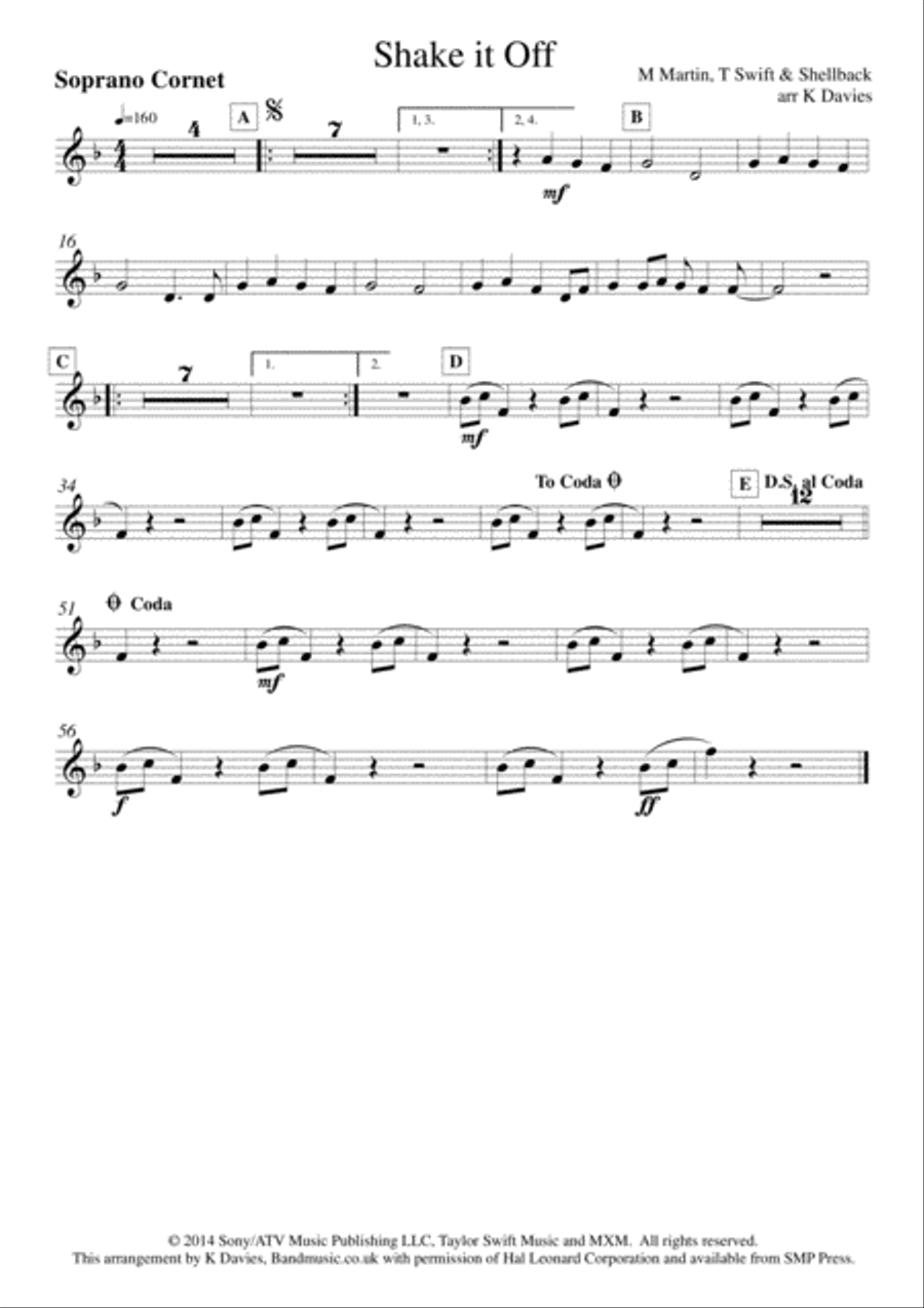 Shake It Off Shake It Off Small Ensemble scores gallery preview page 4