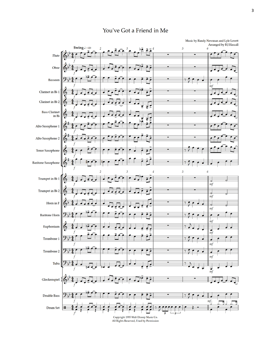 You've Got A Friend In Me Concert Band scores gallery preview page 3