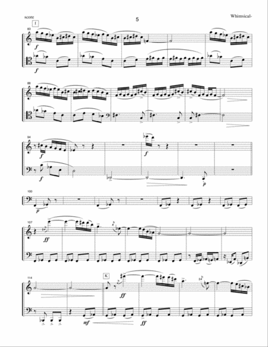 Four Whimsical Pieces, opus 96 Woodwind Duet scores gallery preview page 6