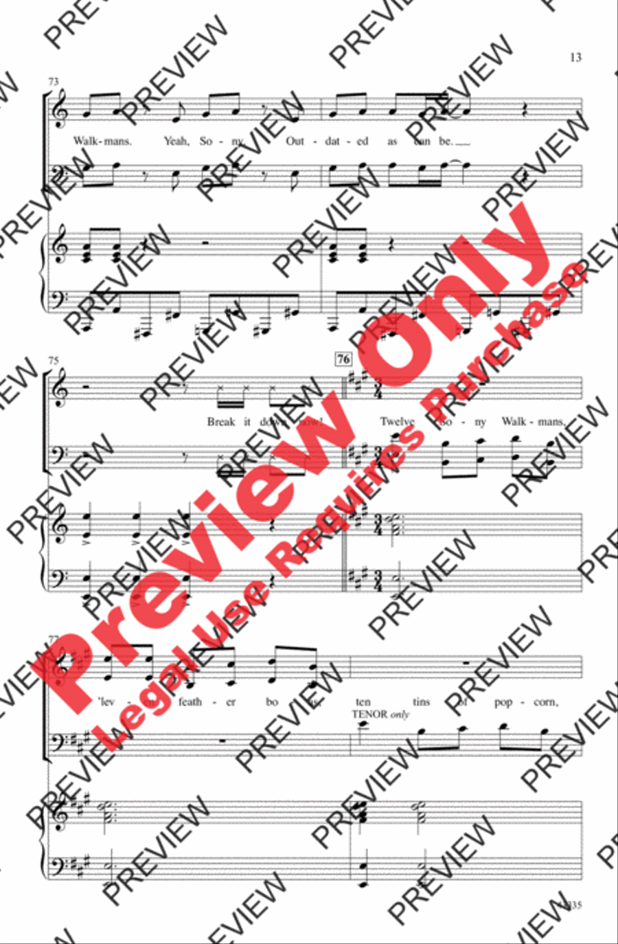 The Twelve Days of a Regifted Christmas 4-Part scores gallery preview page 13