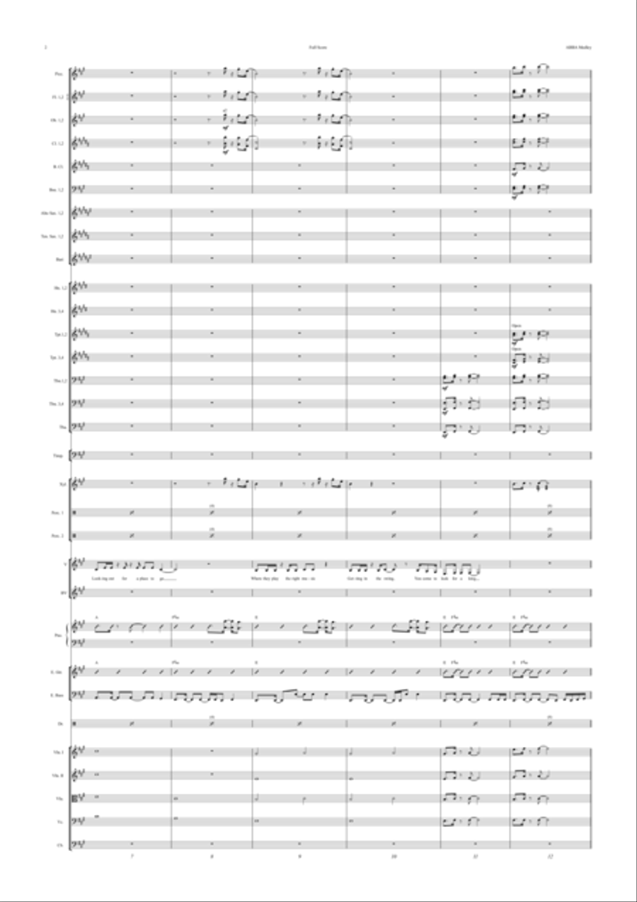 Abba Medley Full Orchestra scores gallery preview page 2
