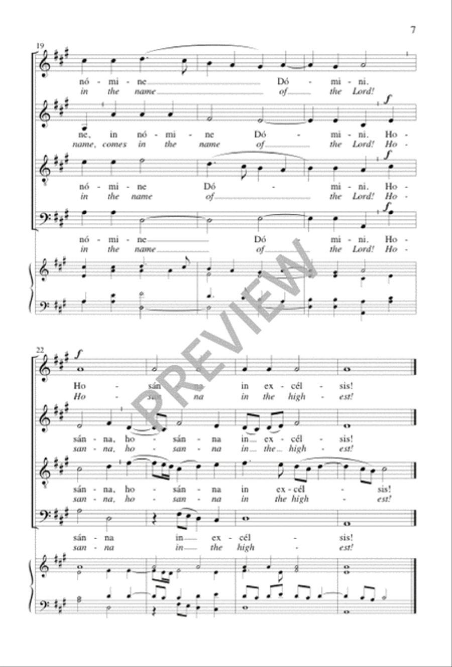 Hosanna filio David 4-Part scores gallery preview page 6