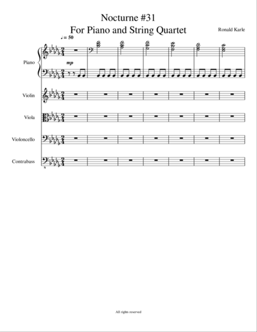 Nocturne #31 Nocturne #31 Piano Quintet scores gallery preview page 2
