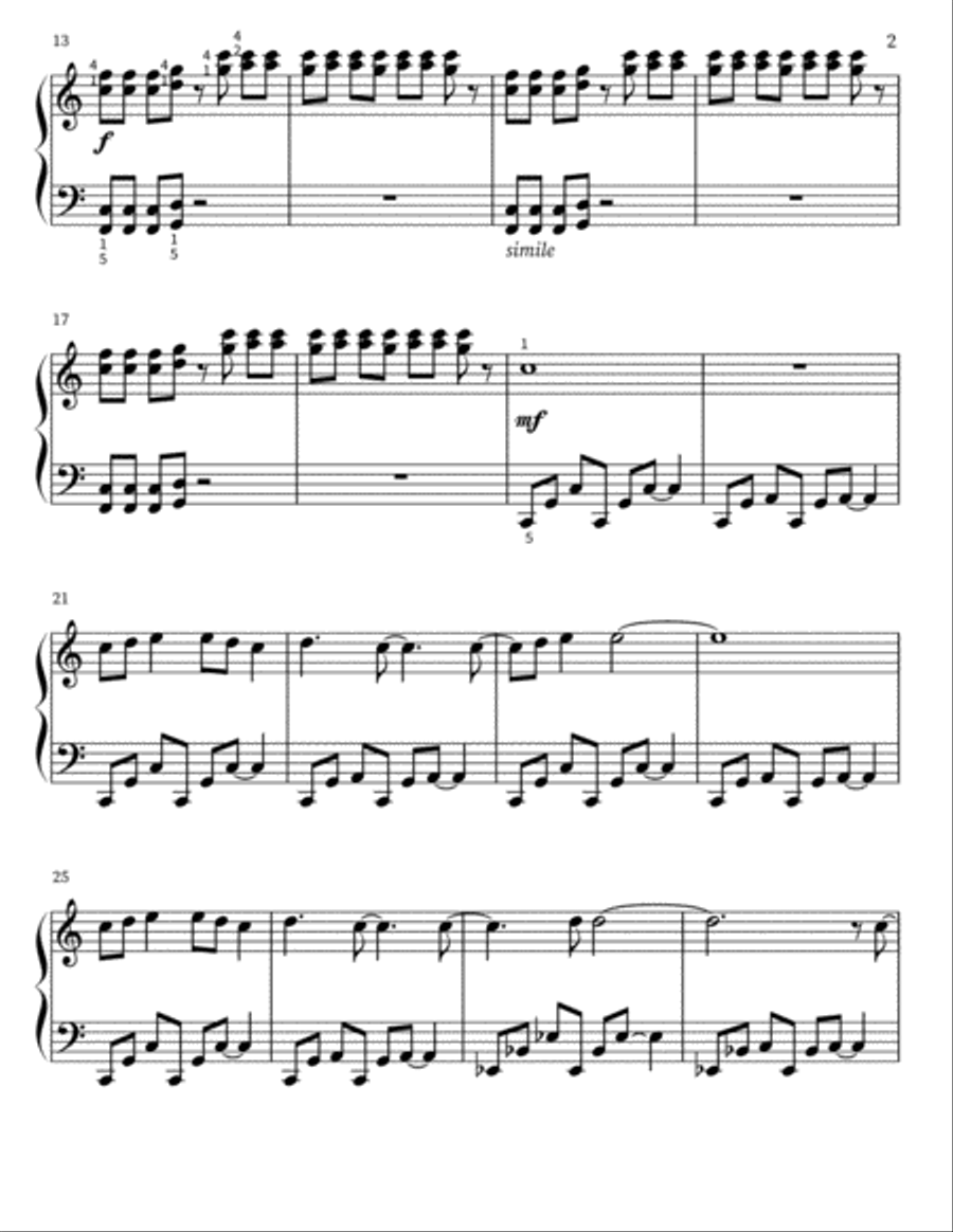 Linus And Lucy Easy Piano scores gallery preview page 2