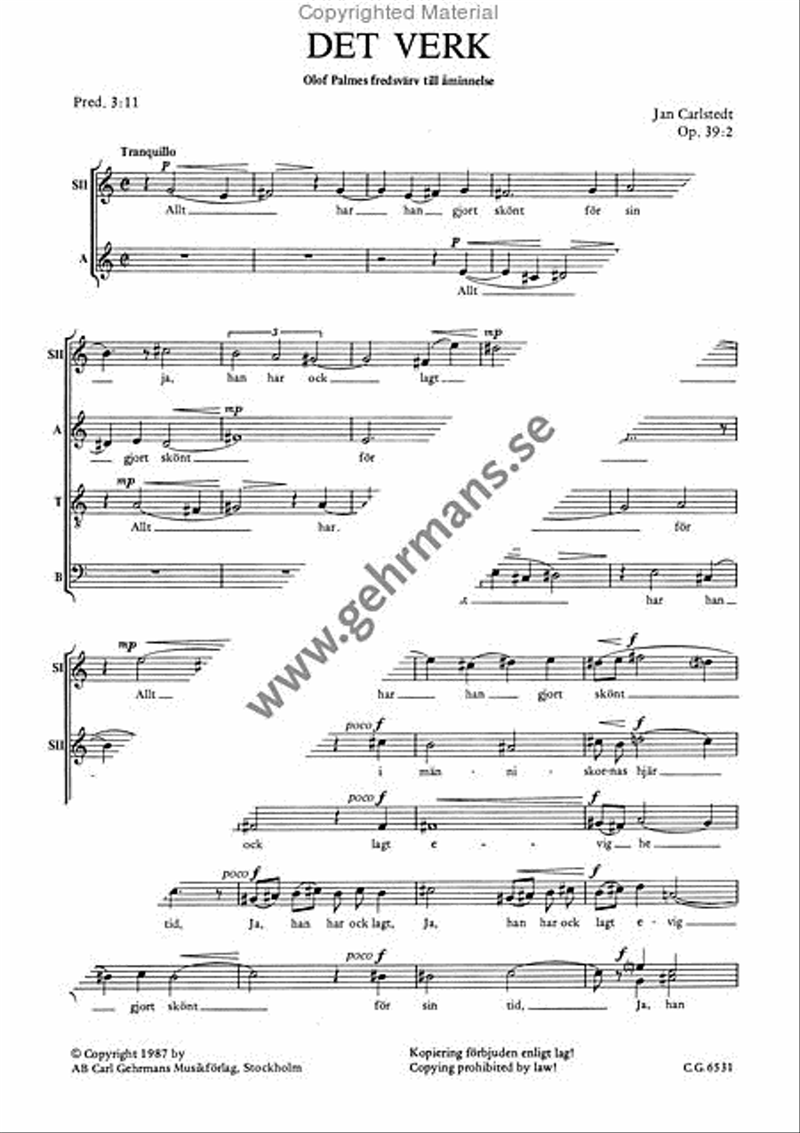 Det verk SSATB scores gallery preview page 2