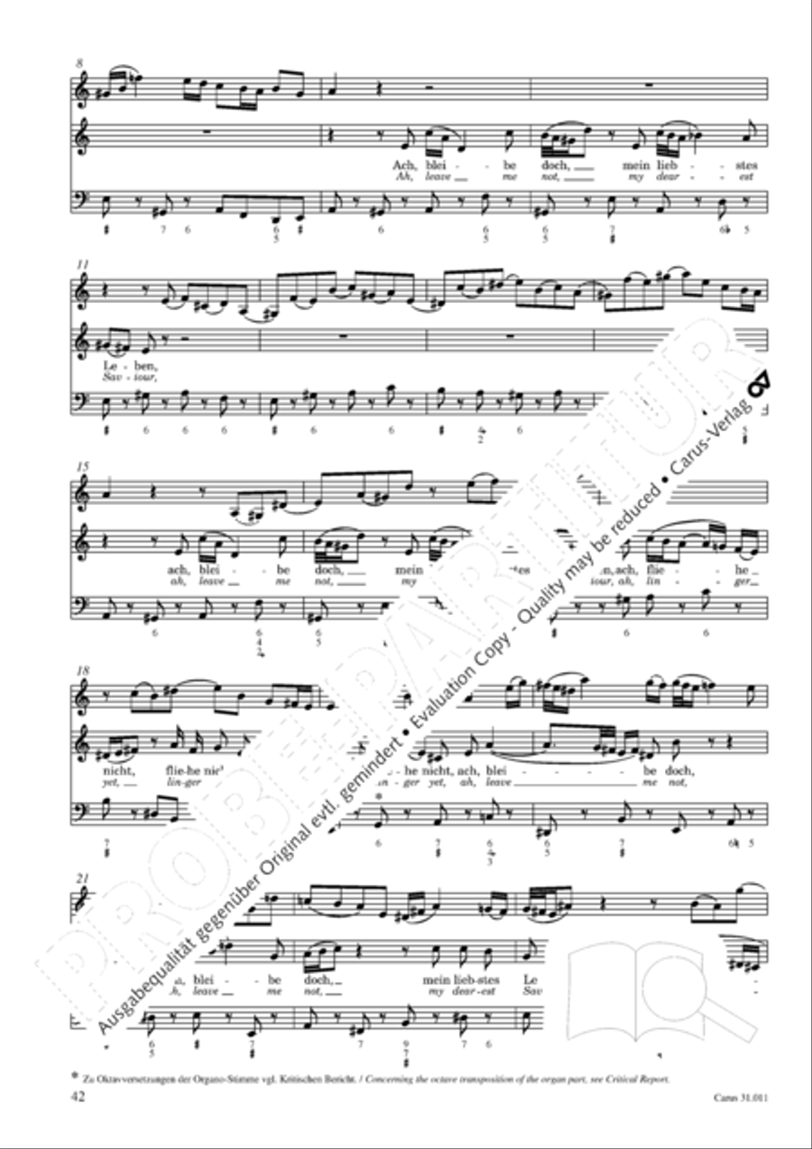 Lobet Gott in seinen Reichen (Himmelfahrtsoratorium) 4-Part scores gallery preview page 43