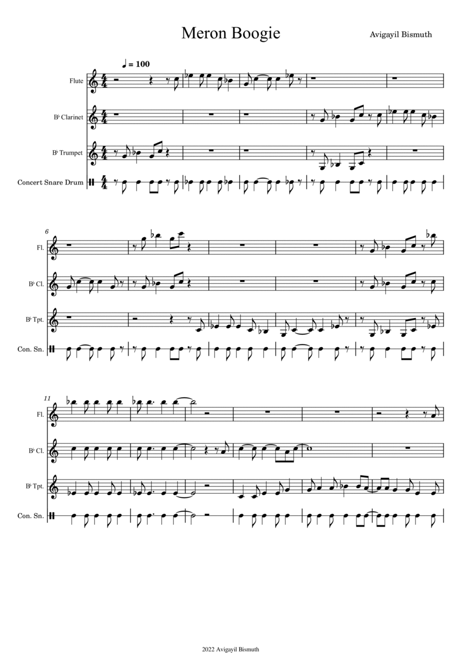 Meron Boogie Small Ensemble scores gallery preview page 1