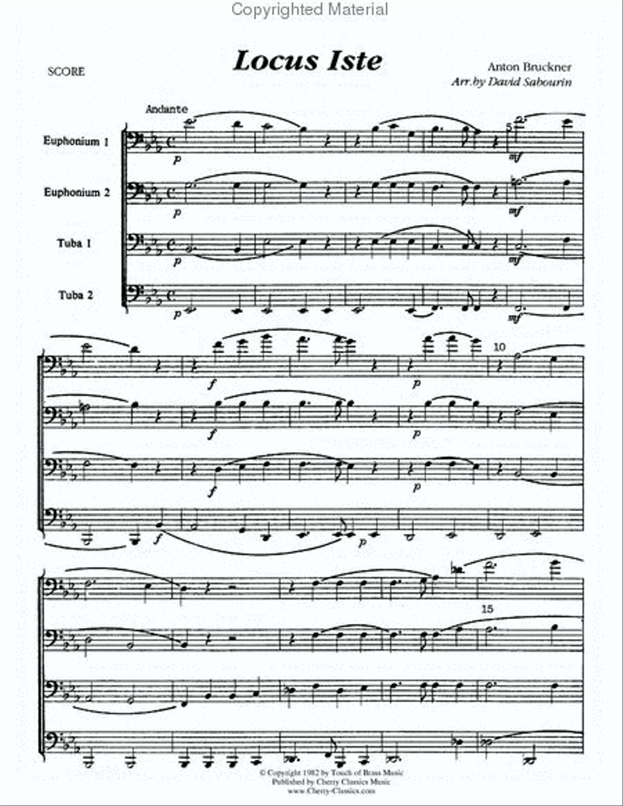 Locus Iste Tuba Quartet scores gallery preview page 2