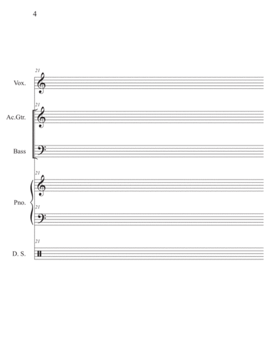 Four Piece Band Blank Manuscript Paper