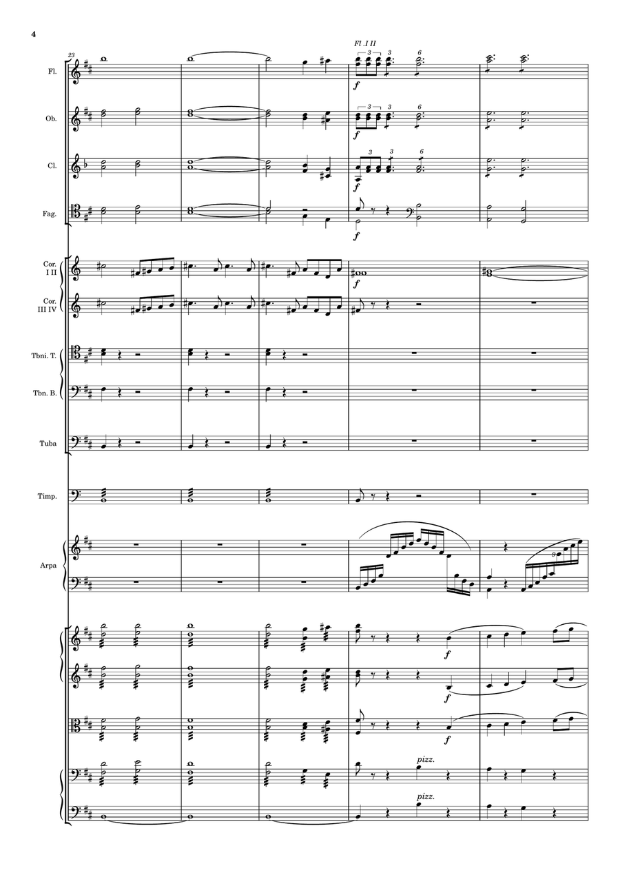 Tchaikovsky - Swan Lake (ballet), Op.20 Act II No.10 Scène in B Minor - Original Orchestra Score Full Orchestra scores gallery preview page 4