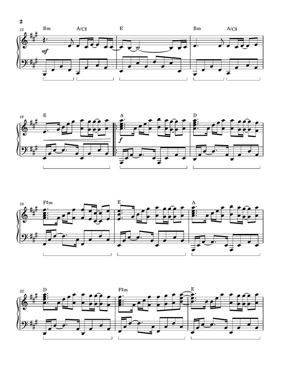 Pour My Love On You Piano Solo scores gallery preview page 2