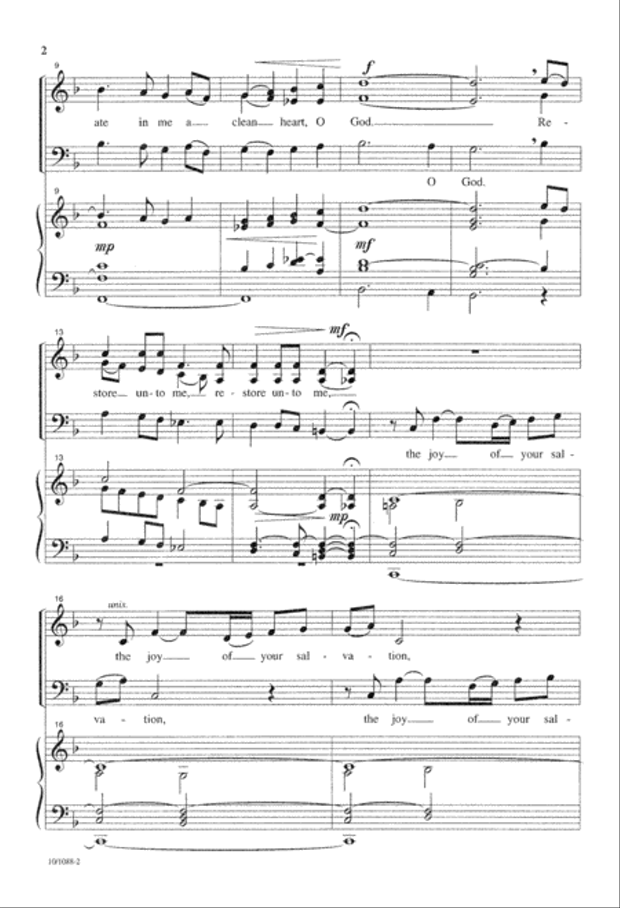 Create in Me a Clean Heart 3-Part scores gallery preview page 2