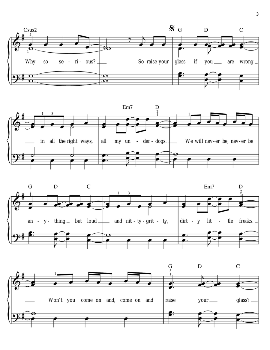 Raise Your Glass Voice scores gallery preview page 3