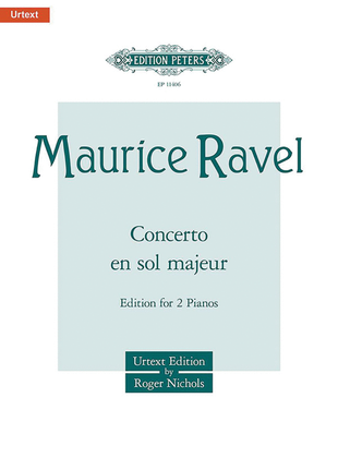 Book cover for Concerto en sol majeur (Piano Concerto in G major) (Edition for 2 Pianos)
