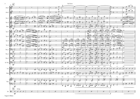 Fugue G Minor - Called "the little" - BWV 578 - Swing - Big Band - Score Only
