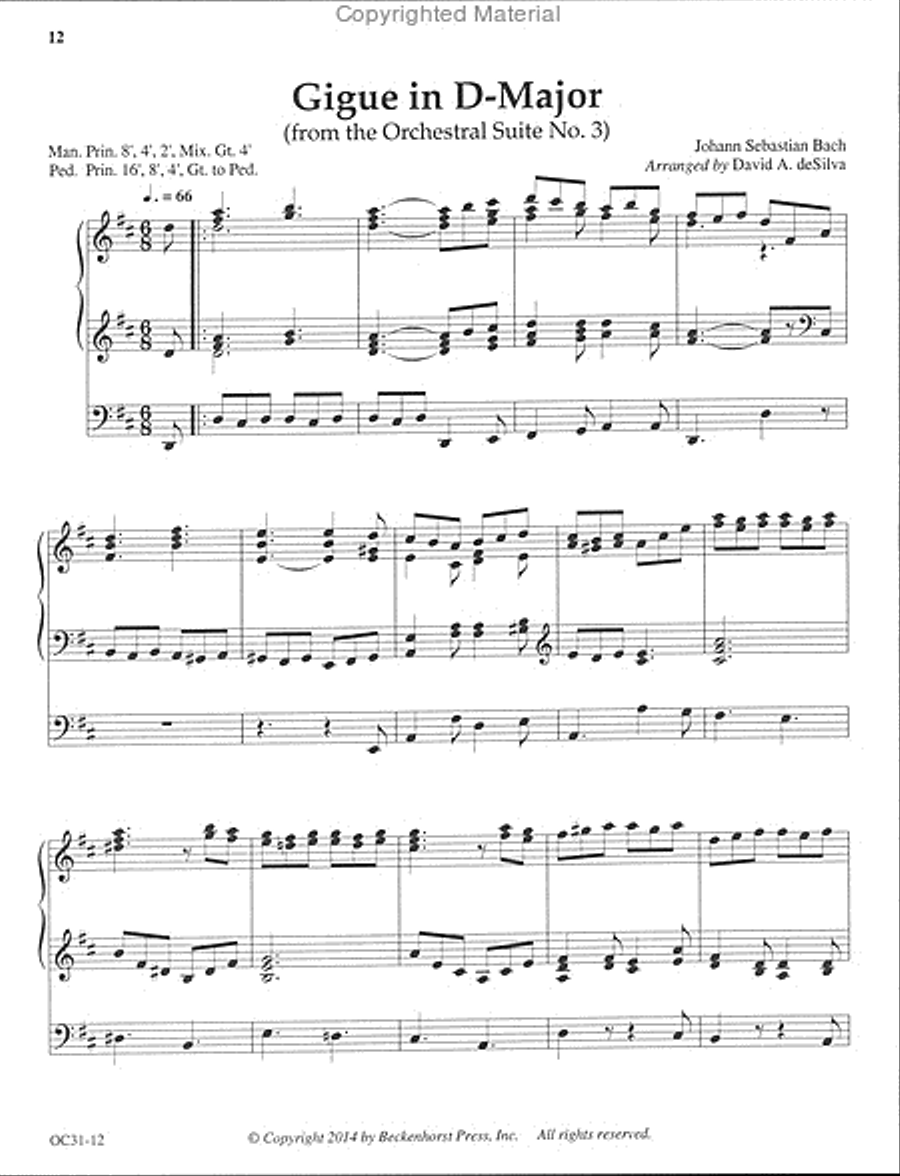 A Time to Dance: Baroque Gigues for Organ Organ Solo scores gallery preview page 8