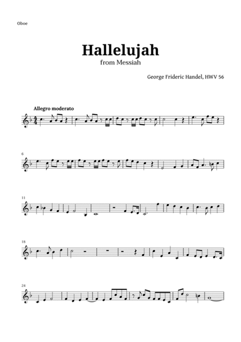 Hallelujah by Handel for Woodwind Quartet image number null