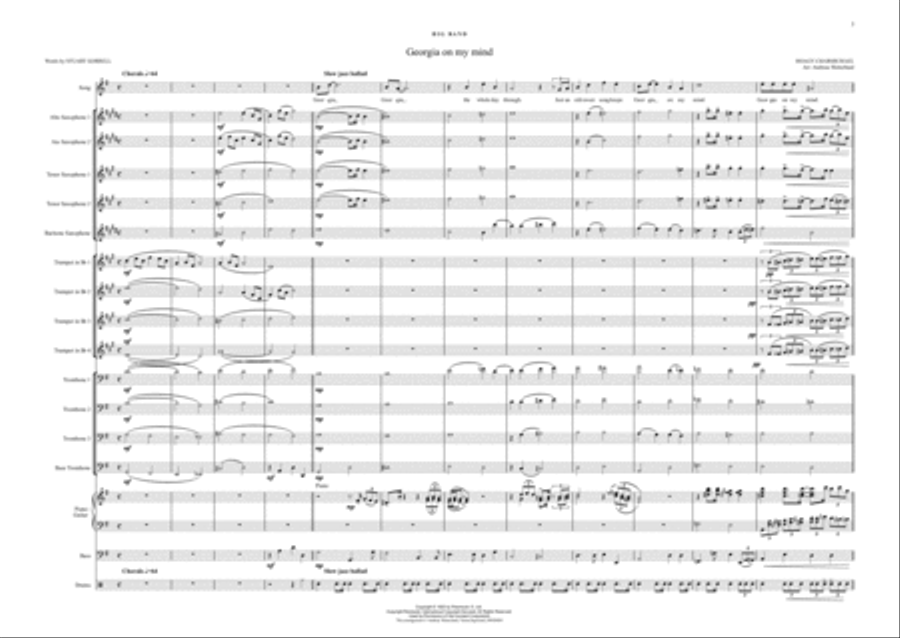 Georgia On My Mind Georgia On My Mind Jazz Ensemble scores gallery preview page 3