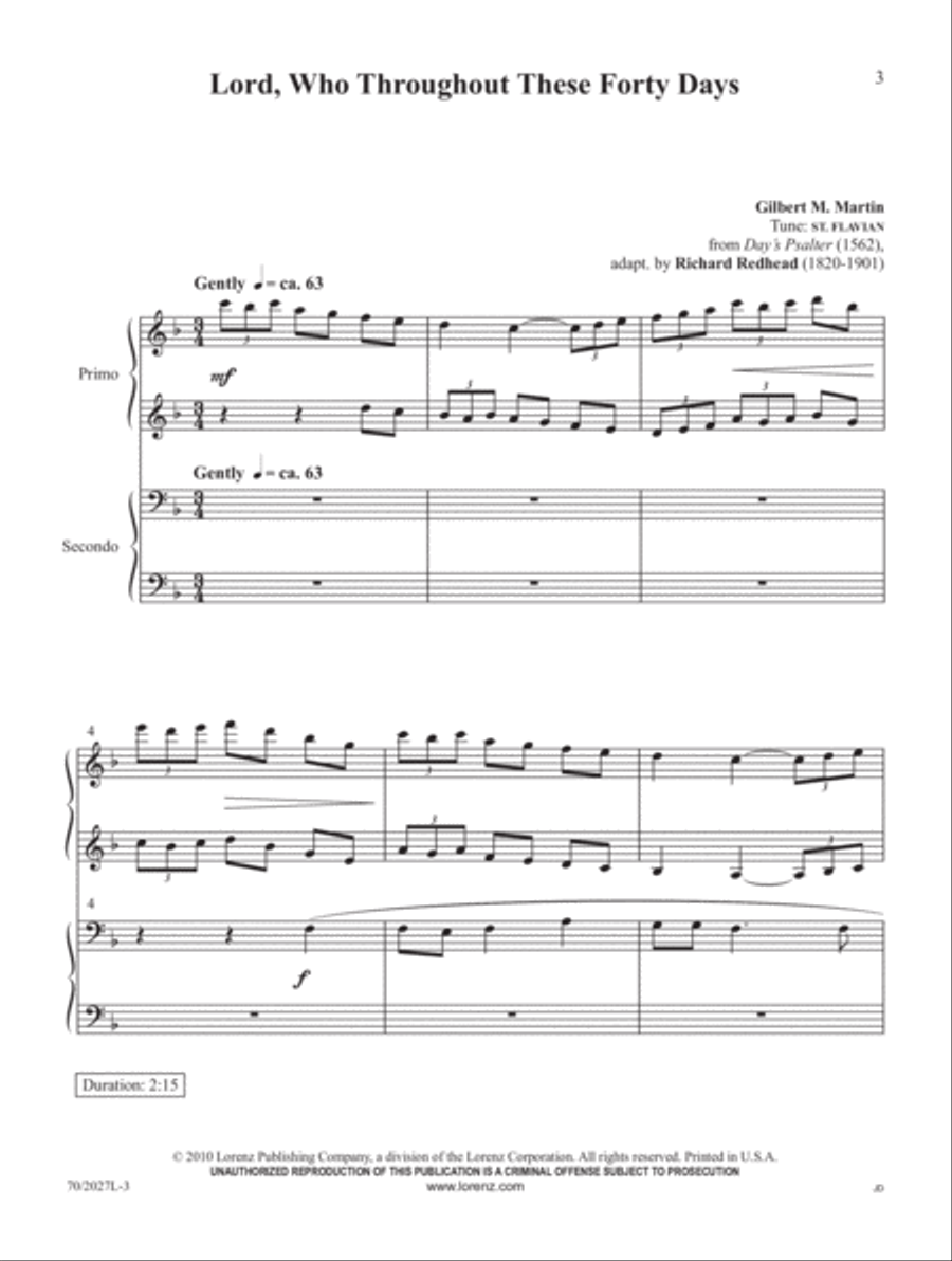Four-Hand Favorites for Lent and Easter Piano Duet scores gallery preview page 2