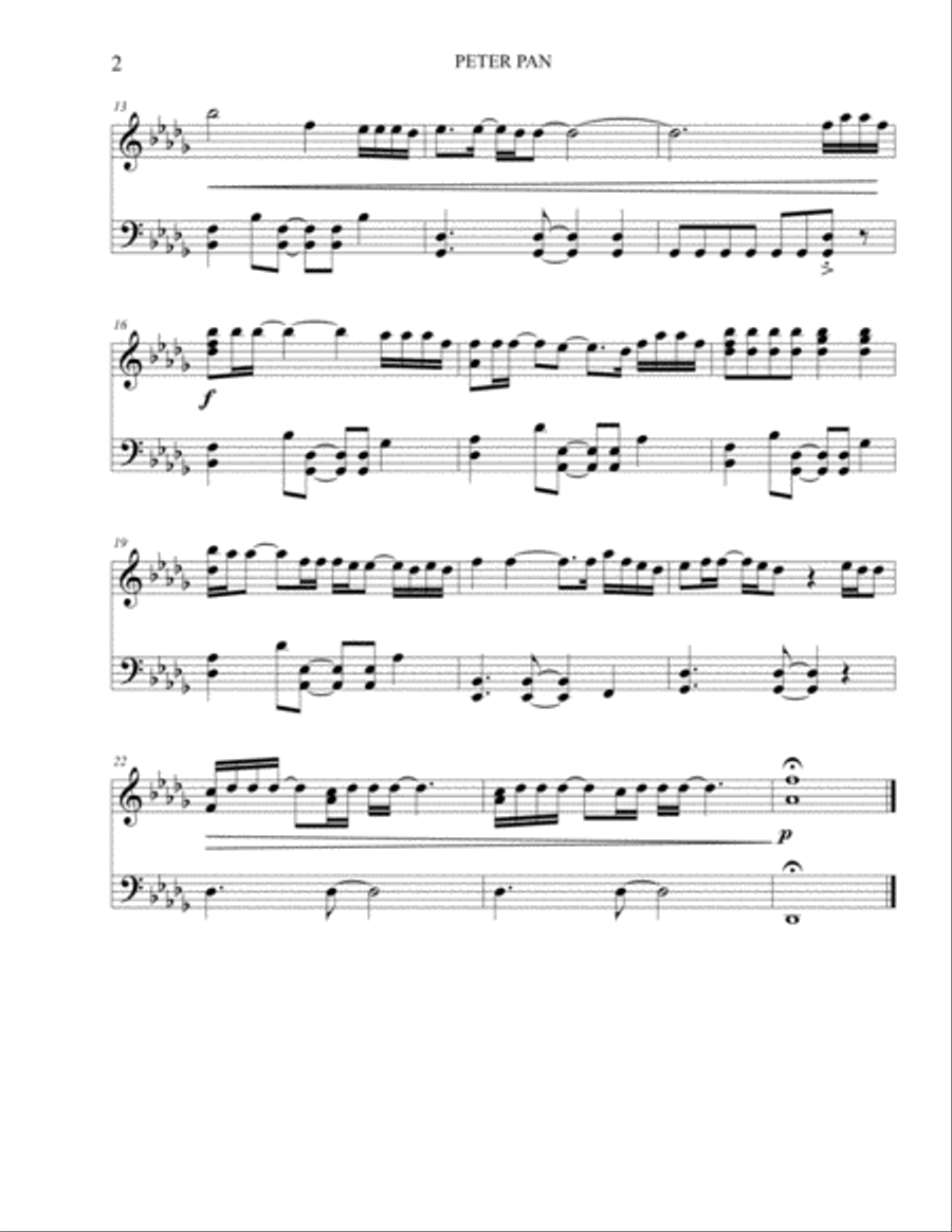 Peter Pan Easy Piano scores gallery preview page 3
