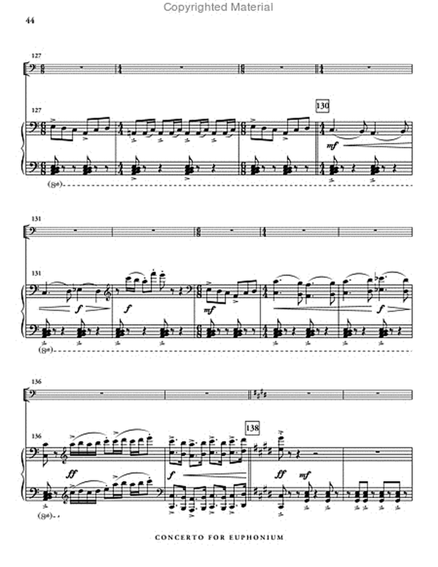 Concerto for Euphonium & Wind Ensemble (piano reduction)