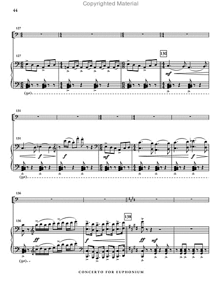 Concerto for Euphonium & Wind Ensemble (piano reduction)